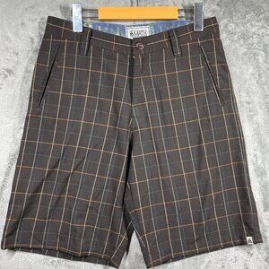 Matix Shorts Mens Brown Size 30  Bogart Plaid Skate Chino Pockets